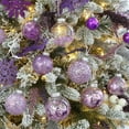 thumbnail image 5 of 30Pcs Glittery Christmas Balls Shatterproof Xmas Tree Balls Ornaments (Purple, 2.36"), 5 of 7
