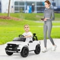 thumbnail image 2 of Costway Coche para niños Ford Ranger con licencia de 12 V y cesta de almacenamiento con mando a distancia, color blanco, 2 of 3