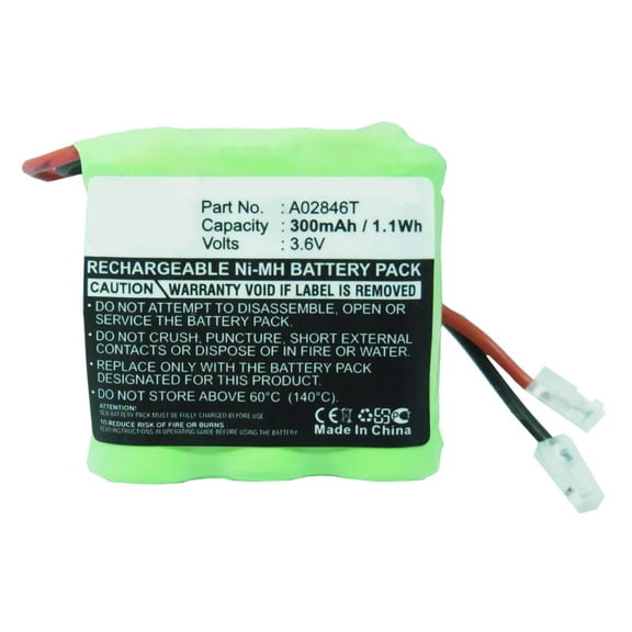 Batteries N Accessories BNA-WB-H8161 Cordless Phones Battery - Ni-MH, 3.6V, 300mAh, Ultra High Capacity Battery - Replacement for Universal 2/3AAA x 3 Battery