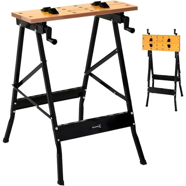 Mastery Brand Mesa de Trabajo Multiusos Portatil Ajustable y Plegable para Carpinteria Herreria y Talleres