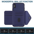 thumbnail image 6 of for iPhone X/XS Wallet Case with Card Holder, Elegant Durable PU Leather Protective Magnetic Closure Flip Phone Cover Kickstand RFID Blocking for Women Girls for iPhone X/XS, Blue, 6 of 9