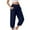Navy, variant on Womens Pants Capri Stretch High Waist Pants Dressy Capris Pant with Pocket Black Womens Trousers L