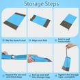 thumbnail image 5 of Syenll Beach Blanket, 83" x 78" Sandproof Beach Mat for 4-7 Adults, Lightweight Picnic Blanket for Travel, Camping, Blue, 5 of 8