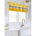thumbnail image 3 of Valances for Windows Gray Yellow Abstract Rod Pocket Cafe Window Treatments Valance Curtains for Kitchen Bathroom Laundry Basement Windows 54"x18", 3 of 9