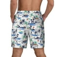thumbnail image 4 of Fotbe Hawaii Palms Men’s Swim Trunks Quick Dry Swim Shorts Board Shorts with Mesh Lining-Small, 4 of 9