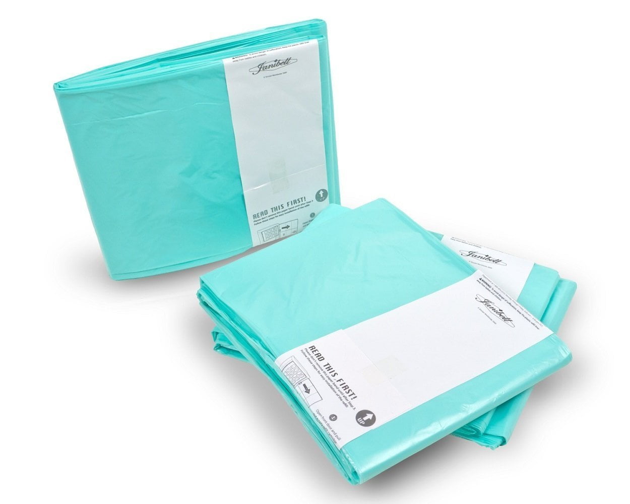 Janibell Bag Liner, for Akord Disposal System, 18ml Thick, Green, Scented - Pack of 2