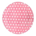 thumbnail image 1 of Platos Dipak Redondos Pasteleros Puntos Rosa 8 pzas, 1 of 3