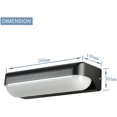 thumbnail image 3 of 12W IP65 Lámpara de pared LED moderna para exteriores Lámpara de pared impermeable/Aluminio + Acrílico / 3000K Blanco cálido/Luz de pared LED, 26X10X6CM [Clase de eficiencia energética A+] JFHHH pequeña, 3 of 5