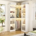 thumbnail image 5 of Homieasy Closet System, 100" x 39.2" Heavy Duty L-Shaped Closet Organizer System with Drawers & Cabinet, Corner Closet Organizer Unit, White, 5 of 7