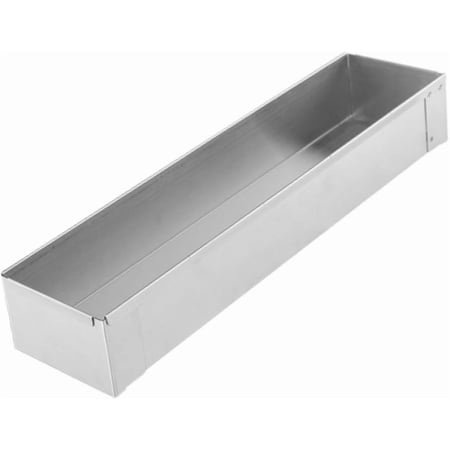 Rectangle Cake Pan Cheesecake Pan 201 Stainless Steel Easy Release Flat Bottom Tiramisu Bakeware Baking Tray for Dessert Cake (40.3cmx10cmx6.3cm/15.87inchx3.94inchx2.48inch)