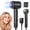 Black, variant on High Speed Hair Dryer-Bopcal Ionic Blow Dryer for Hair Care,3 Speeds & 4 Temps,Diffuser & Nozzle,for Home, Travel and Gift Choice(White)