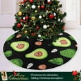thumbnail image 6 of GZHJMY Avocado Christmas Tree Skirt Home Decoration Large Round Christmas Tree Skirt for Holiday Party Home Christmas Day Ornaments, 47.2", 6 of 6