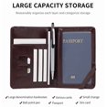 thumbnail image 6 of Anti-lost Passport Holder, Personalized Passport Card Holder for Travel Women Men Passport Wallet Rfid Blocking with Card Slots and Pen Holder, Black, 6 of 8