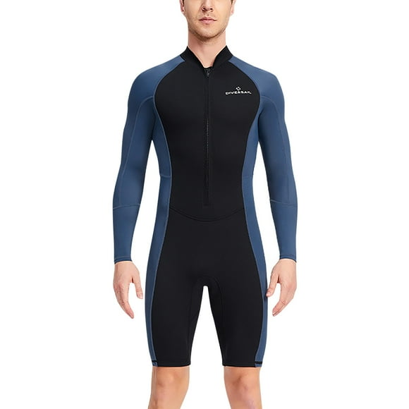 PMUYBHF Female Plus Size Bikini Top Wet Suit for Men Cold Water Swimming 1.5Mm Swimwear 1 Piece Men Swim Shorts Blue L