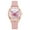 Pink, variant on Gaiety Brand Women Watches Luxury Removable Rhinestone Butterfly Watches Ladies Leather Dress Ladies Wrist Watches Female Clock