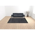 thumbnail image 2 of HomeRoots 514759 9 x 12 ft. Gray & Black Striped Hand Woven Rectangle Area Rug, 2 of 5