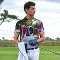 thumbnail image 3 of Hirioo Colorful Tire Tunnel Park for Men’s Polo Shirts Quick Dry Short Sleeve Golf T Shirt Performance Moisture Wicking Casual Workout,Sizes S-4XL-, 3 of 6