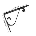 thumbnail image 2 of IFANLANDOR 2 Sets of Simple Black Iron Shelving Brackets for Study and DIY Projects, 2 of 6