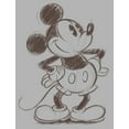 thumbnail image 2 of Men's Disney Mickey & Friends Mickey Mouse Plaid Shorts Hoodie Color: Athletic Heather Size: XL, 2 of 4