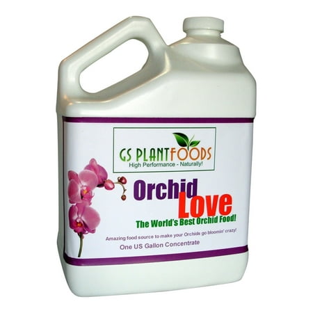 Orchid Love - World's Greatest Orchids Food, Best Organic Natural Orchid Flower Bloom Booster Fertilizer / Fertiliser 1 Gallon of Liquid (Best Plant Food For Bonsai Tree)