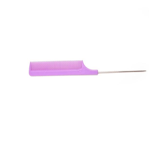 Vogacara Peine de cola Plástico Portátil Diferentes colores Nuevo estilo Brillante Aspecto exquisito Fácil instalación Larga vida útil Selecciones Cuidado del cabello Rosado morado Vogacara CE011449-01