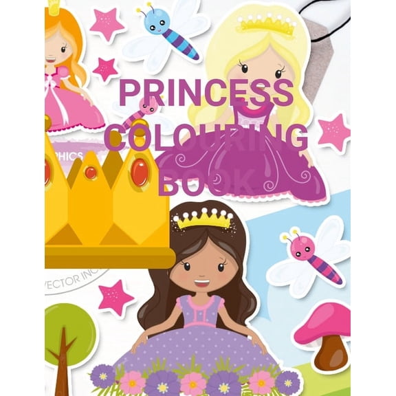 PRINCESS COLOURING PAGES for KIDS, (Paperback)
