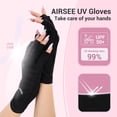 thumbnail image 2 of Guantes de protección UV AIRSEE para manicura con lámpara de uñas, color negro, 2 of 7
