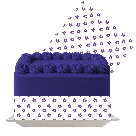 Purple Daisy Edible Cake Wrap | Floral Icing Sheet | Spring & Girly Birthday Cake Decoration