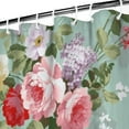 thumbnail image 4 of Waterproof Pioneer Shower Curtain 36x72 Inch Polyester Unique Colorful Floral Shower Curtain for Bathroom Hotel Home Decor with 7 Plastic Hooks, 4 of 5
