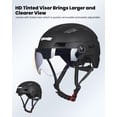 thumbnail image 3 of Adult Bike Helmet with USB Rechargeable LED Front and Back Light Mountain&Road Bicycle Helmets for Men Women Removable Goggle Cycling Helmet E3-10L, 3 of 8