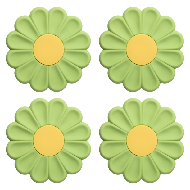 Posavasos de silicona para manteles individuales, 4 Uds., tapete para ollas antiescaldado, verde matcha Adepaton CPB-DE-LYY1749-1