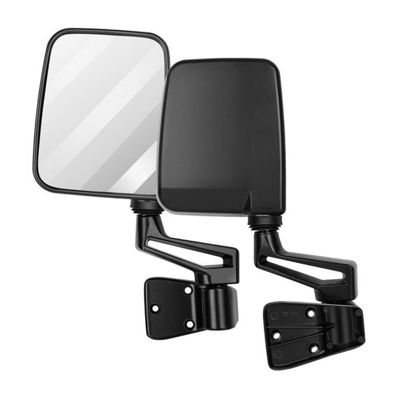 DAMAIJOY 2pcs Left & Right Side Black Manual Exterior Door Rear View Mirror ABS for Jeep for TJ 1997-2002 for Wrangler 1987-1995 1997-2002 7.09In-Item Height 55027207-K90 55027207