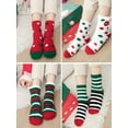 thumbnail image 2 of Gustave Christmas Fuzzy Socks, 4 Pairs Cute Coral Fleece Winter Warm Socks Holiday Slipper Sock for Xmas Women Girls "Sets of 4 mixed", 2 of 7