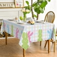 thumbnail image 4 of Easter Tablecloth 60x84 Inch, Spring Bunny Happy Easter Table Cover for Party Picnic Dinner Decor, 4 of 6