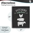 thumbnail image 3 of Butchers Selection Animal Sections Black Framed Floater Canvas Wall Art, design by Lettered and Lined, 3 of 10