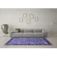 thumbnail image 3 of Ahgly Company Indoor Square Abstract Blue Modern Area Rugs, 6' Square, 3 of 4