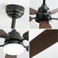 thumbnail image 4 of 52-inch Matte Black Ceiling fan with Light & Remote Color Changing Reverse Airflow Ceiling Fan, 4 of 7