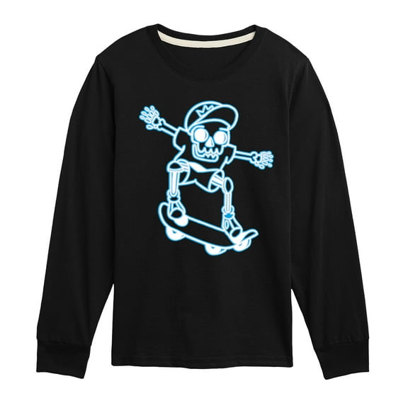 Instant Message - Skeletons Ride Skateboards Too - Toddler & Youth Long Sleeve T-Shirt