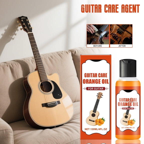 Guitar Cleaning Conditioner 2-In-1 Cleaning Polisher & String Cleaner For Wooden Instruments, 120Ml Guitar Maintenance Accessory With Safe Ingredients, Versatile Care