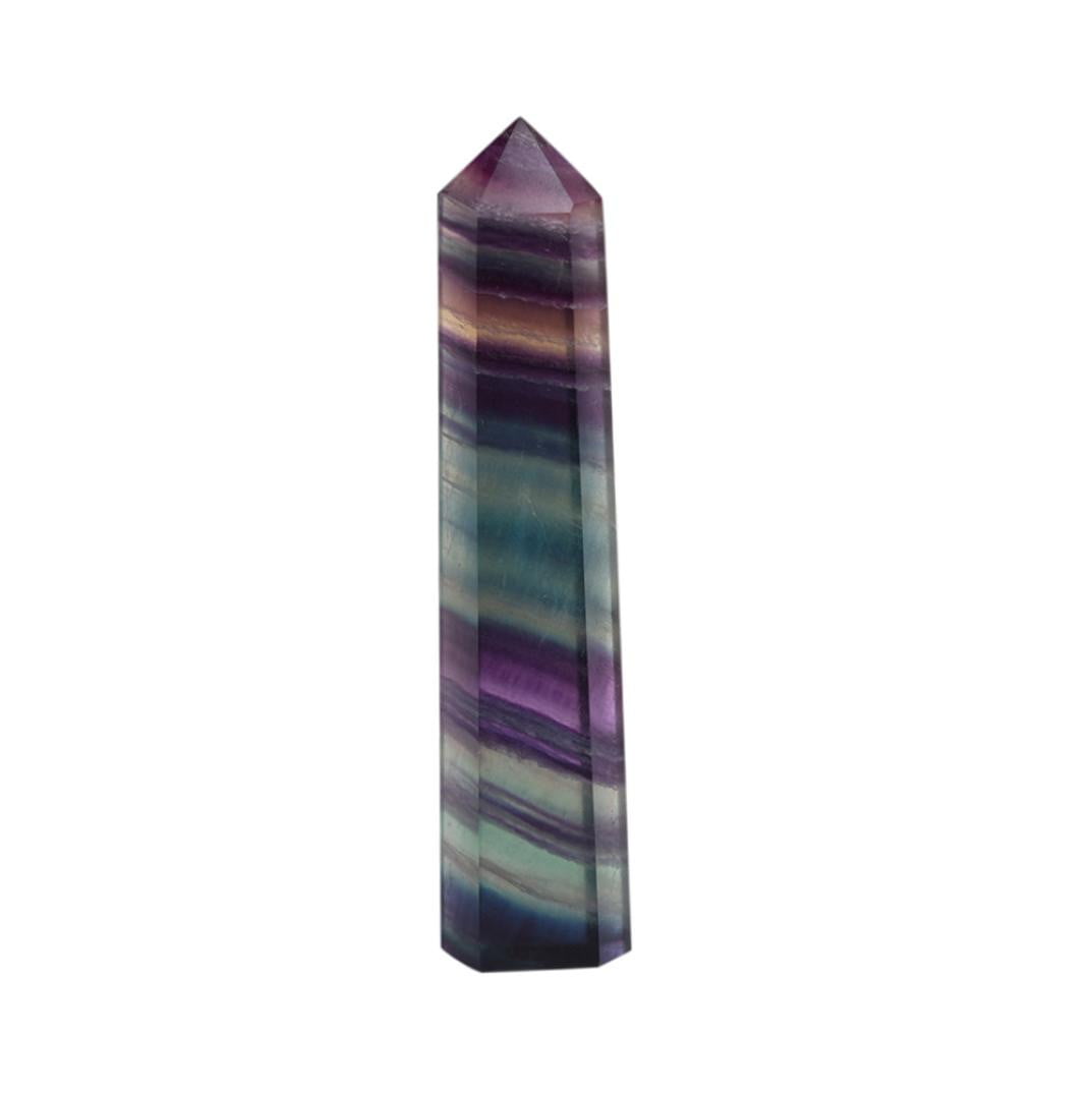Pink Fluorite Point Pink Fluorite Wand Pink Fluorite Tower with purple and green banding