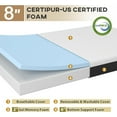 thumbnail image 5 of PayLessHere 8-inch Gel Memory Foam Mattress, Removable, Medium Sturdy, Boxed, Adults, 5 of 7
