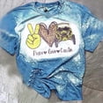 thumbnail image 1 of Chemises & Blouses Aqestyerly Mode Femmes Manches Courtes Décontracté Imprimé Col Rond T-Shirt Imprimé Hauts Blouse, 1 of 3