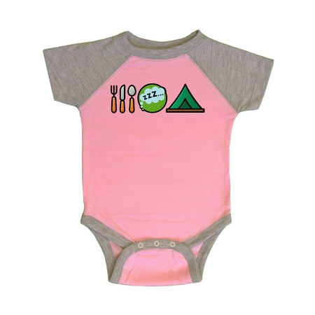 

Inktastic Camping Eat Sleep Camp Gift Baby Boy or Baby Girl Bodysuit