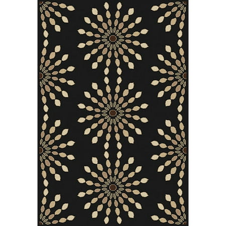 Starburst Black Woven Area Rug