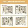 thumbnail image 3 of iSunirm Corner Closet System with Drawers, 99.2'' L Shaped Heavy Duty Walk in Closet Organizer System with 3 Hanging Rods & 15 Shelves for Closet, Bedroom, White Oak, 3 of 7