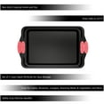 thumbnail image 3 of Baking Pans-2 Piece Nonstick Rectangular Cookware Set, Silicone Grip Handles-9Â”x13Â” Cake or Brownie Pan, 10Â”x14.5Â” Roaster-Bakeware by Classic Cuisine, 3 of 8