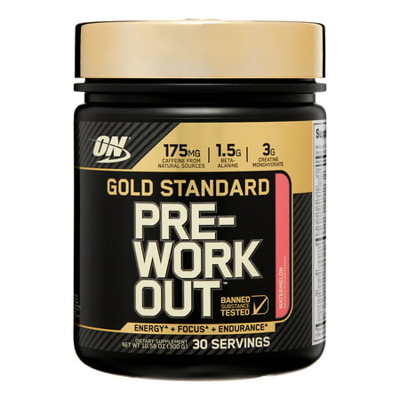 Optimum Nutrition Gold Standard Pre Workout Powder, Watermelon, 30