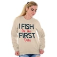 thumbnail image 4 of Fishing Girls Cute Flirty First Date Women Crewneck Sweatshirt Brisco Brands 3X, 4 of 5