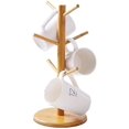 thumbnail image 1 of Mug Holder Tree, Coffee Cup Holder, Bamboo Mug Tree Stand, Coffee Cup Rack Dryer With 6 Hooks, 1 of 5