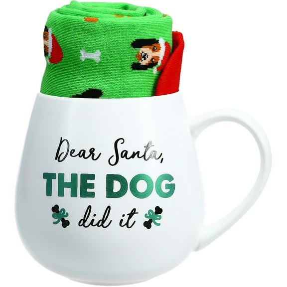 Pavilion Gift Company - Dear Santa - 15.5 oz Mug and Sock Set